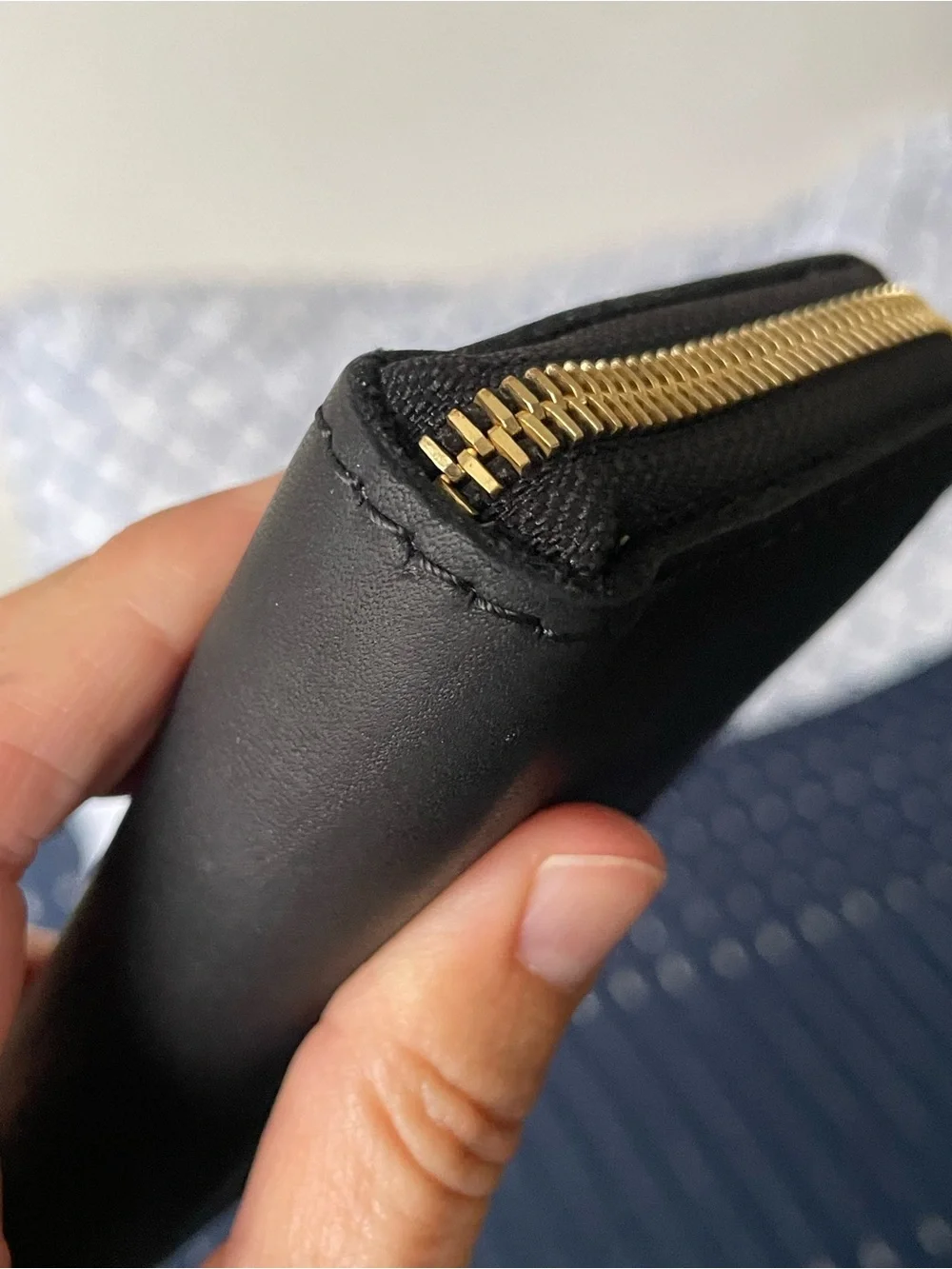 Portland leather mini zip wallet